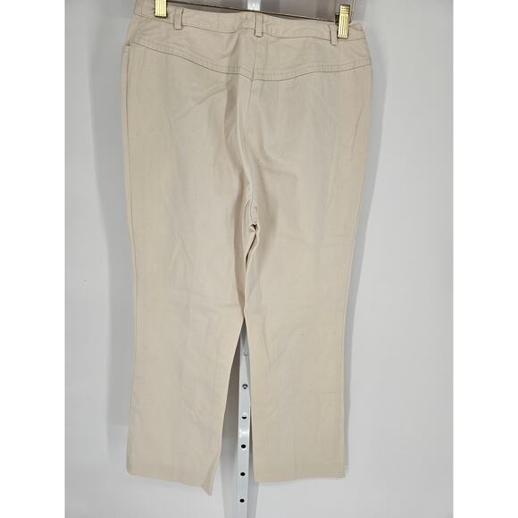 Kasper Women's Cream Belt Loop Pockets Mid Rise Casual Pant Size 6 - Picture 4 of 4